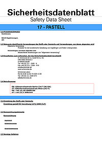 Pastell - Sicherheitsdatenblätter