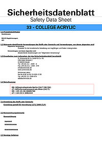 College Arcyl - Sicherheitsdatenblätter