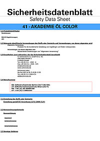AKADEMIE Öl - Sicherheitsdatenblätter