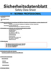 Norma Professional - Sicherheitsdatenblätter